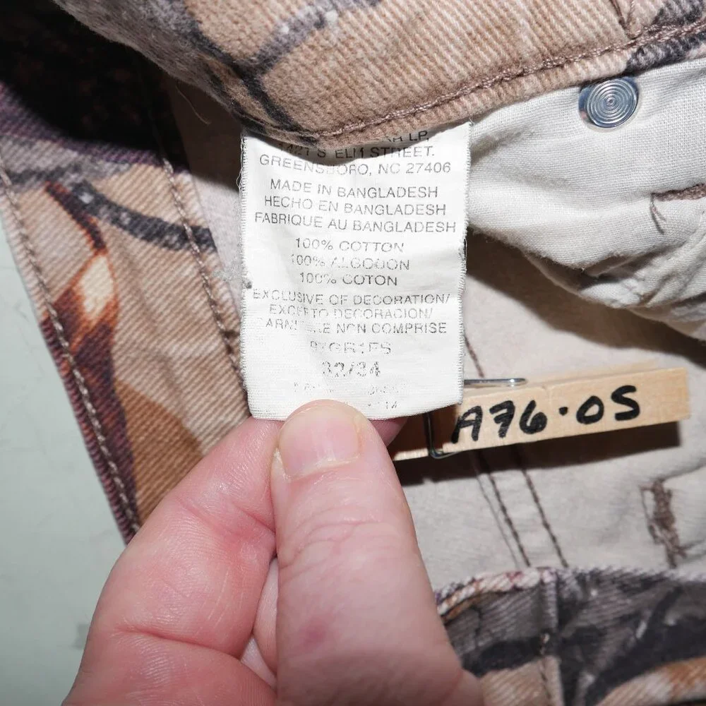 Wrangler Double Knee Woodland Camo 32x34 Jeans Mens Fusion 3D Hunting Pants